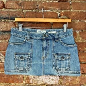 Old Navy Blue denim micro mini skirt with pockets